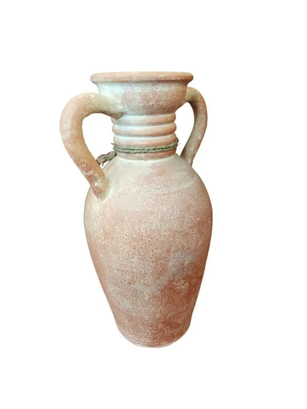 Terracotta colored clay vase. 13.5 inches tall. Southwestern decor or an Italian